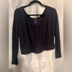 Maeve by Anthropologie Navy Long Sleeve Top Jersey Sz XS